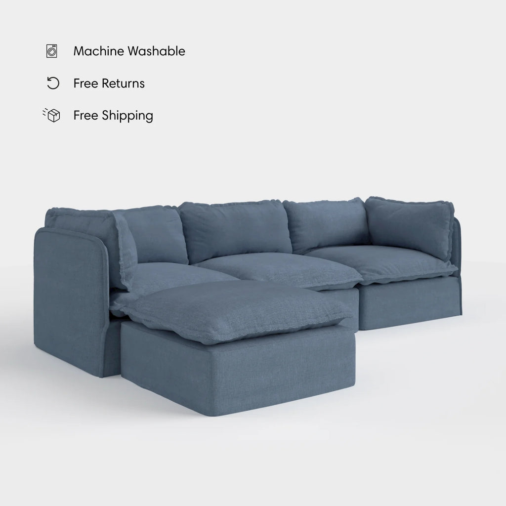 Outdoor Washable 3-Seater Sectional