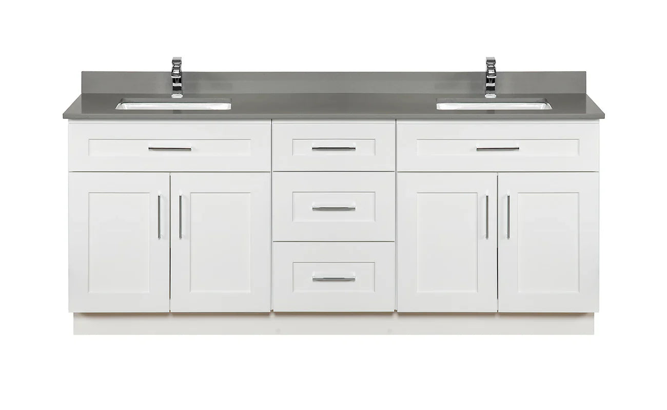 Double Sink Bathroom Vanity in White