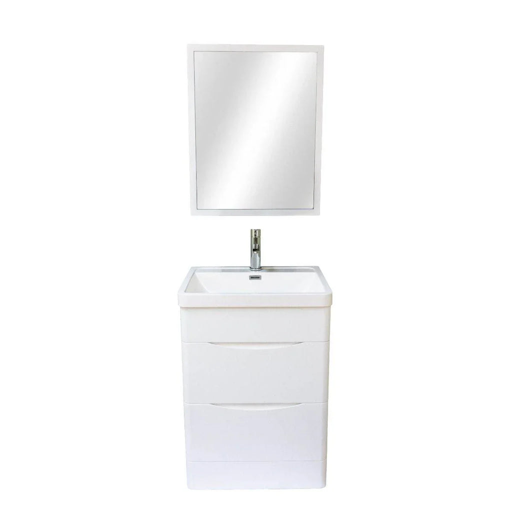 Stockholm Bathroom Vanity in White with Ceramic Vanity Top