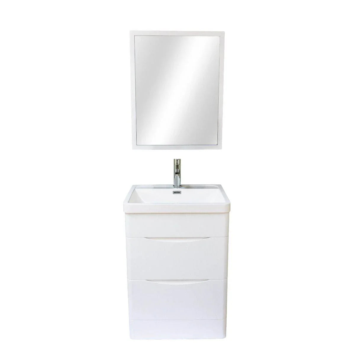 Stockholm Bathroom Vanity in White with Ceramic Vanity Top