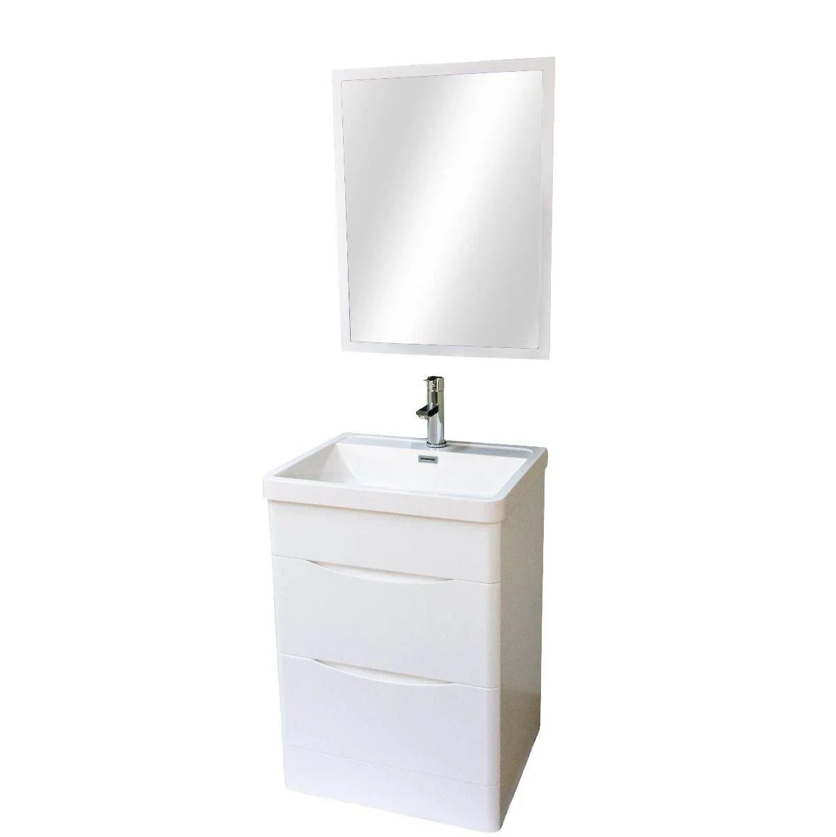 Stockholm Bathroom Vanity in White with Ceramic Vanity Top