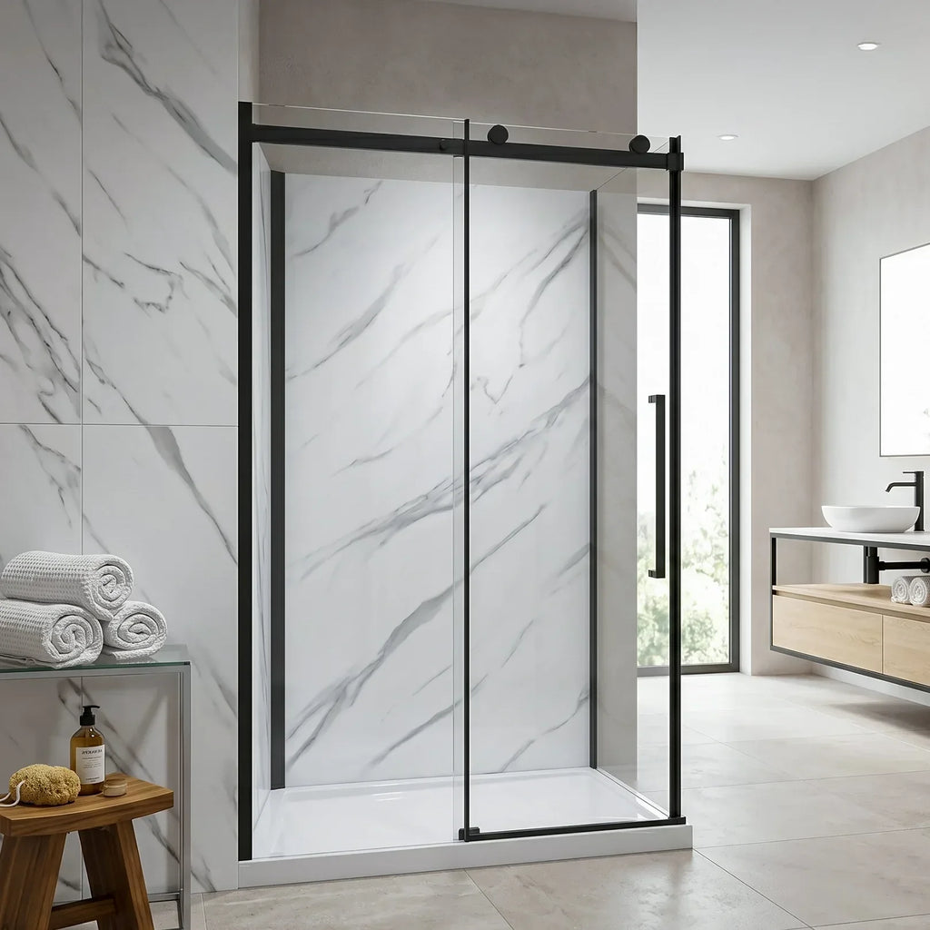 Capri Neo Angle Black Shower Kit