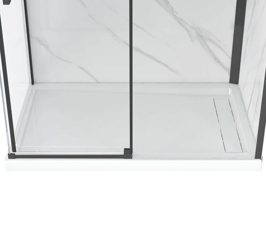 Bristol Rectangular Shower Kit in Black / Chrome / Brushed Nickel