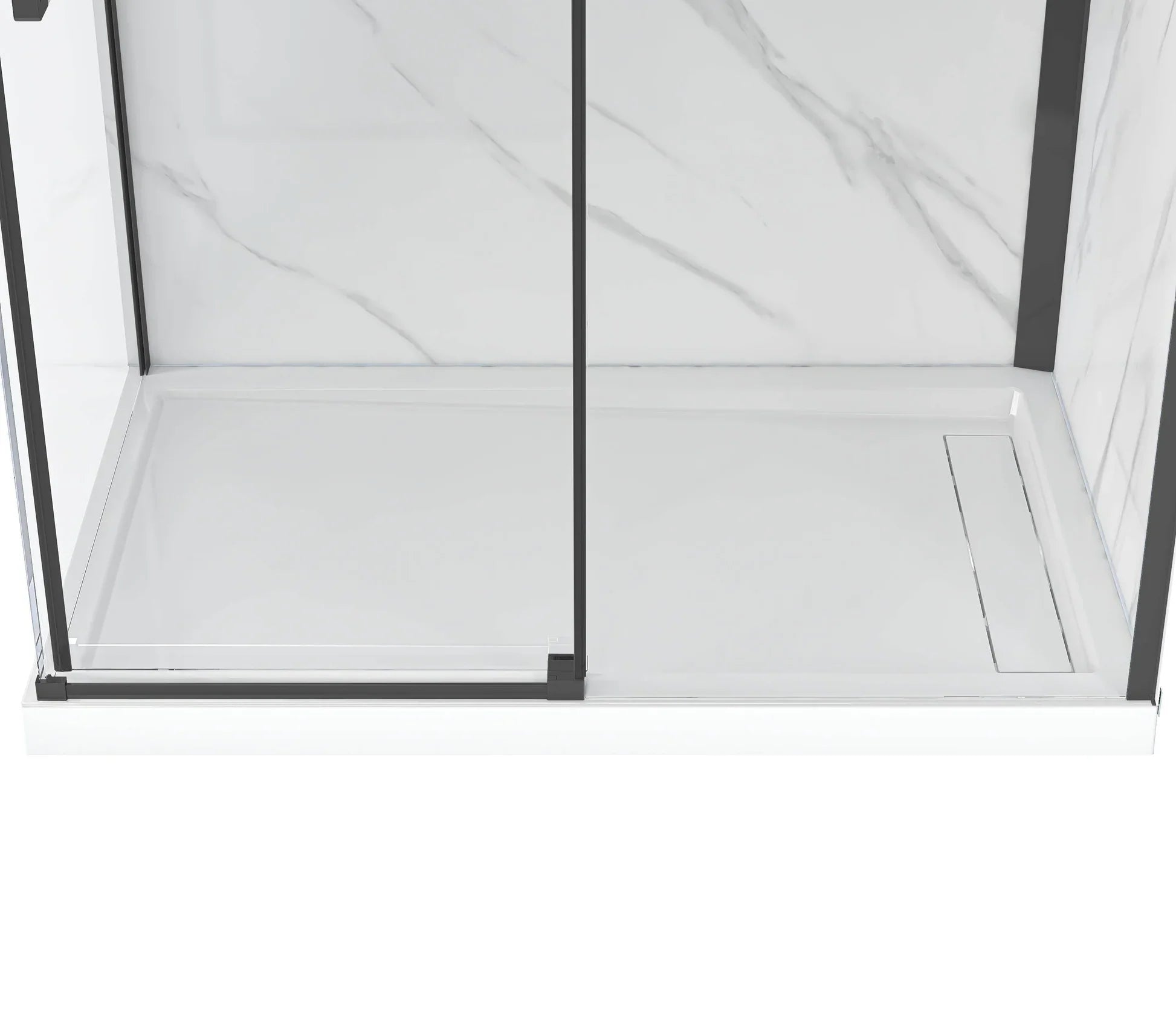 Bristol Rectangular Shower Kit in Black / Chrome / Brushed Nickel