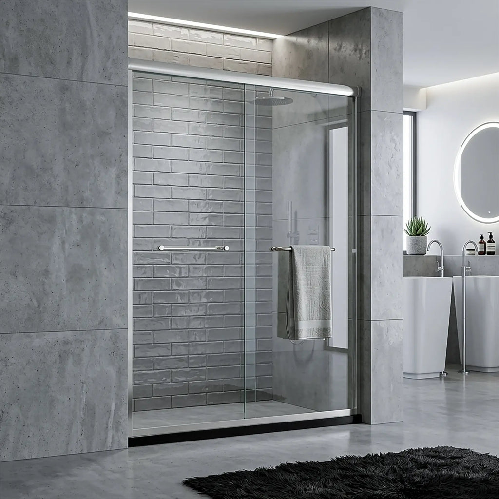 Dreamwerks Bright Chrome Sliding Shower Door
