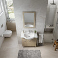 Bangor Beige Vanity with Ceramic Vanity Top and Mirror