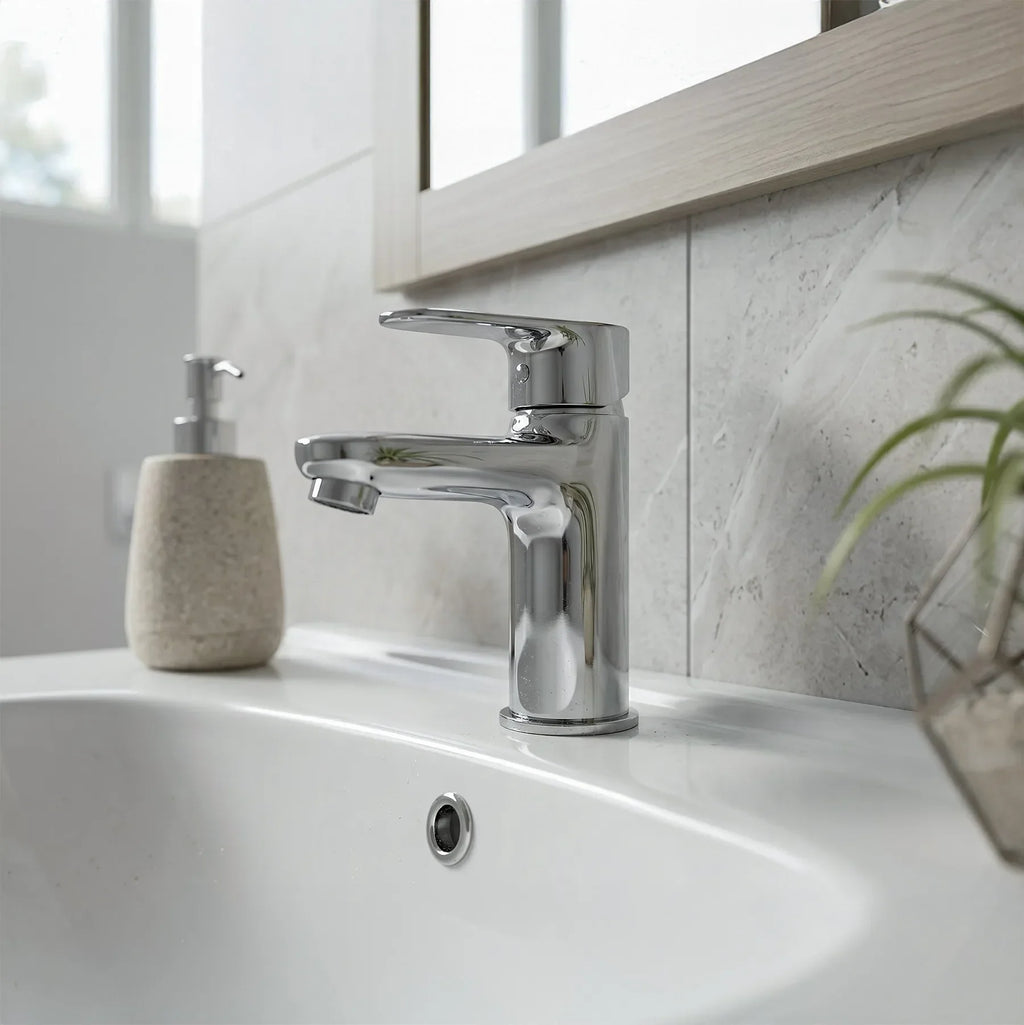 Bangor Beige Vanity with Ceramic Vanity Top and Mirror