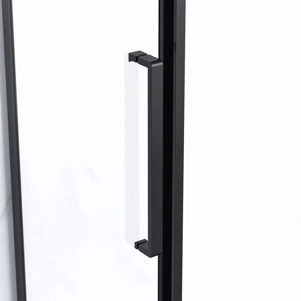 Bristol Frameless Sliding Shower Kit in Black / Chrome / Brushed Nickel