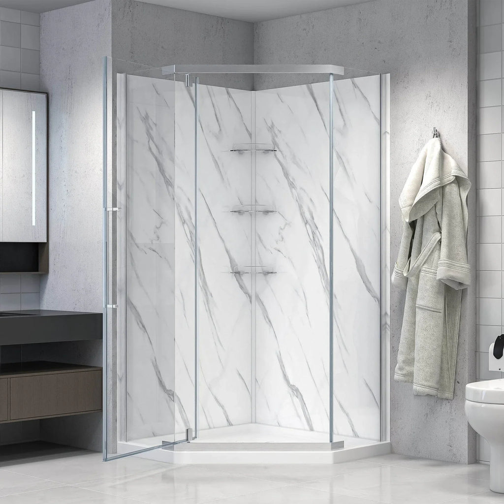 Capri Neo Angle Brushed Nickel Shower Kit