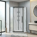 Capri Neo Angle Black Shower Kit