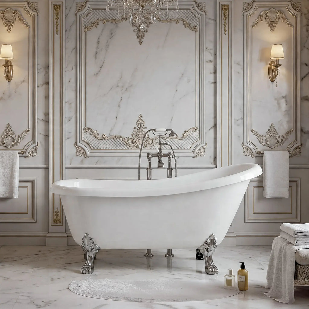 Acrylic Claw Foot Oval Tub