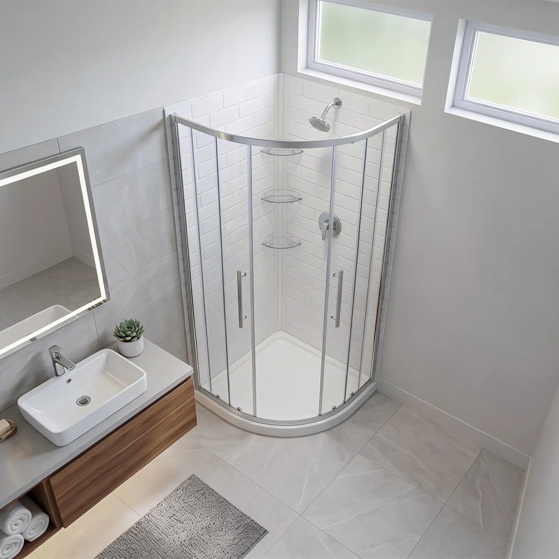Monaco Round Chrome Shower Kit