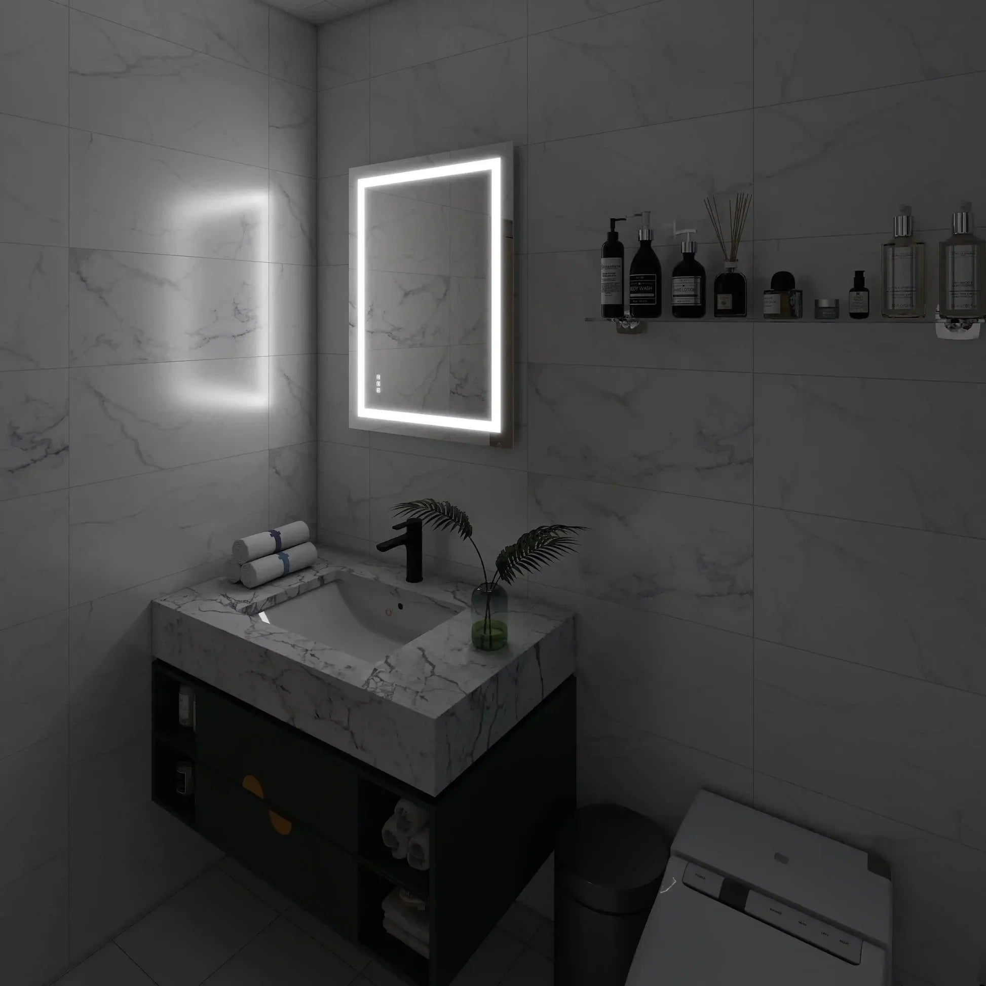 Mariana Rectangular LED Bathroom Mirror Dimmer
