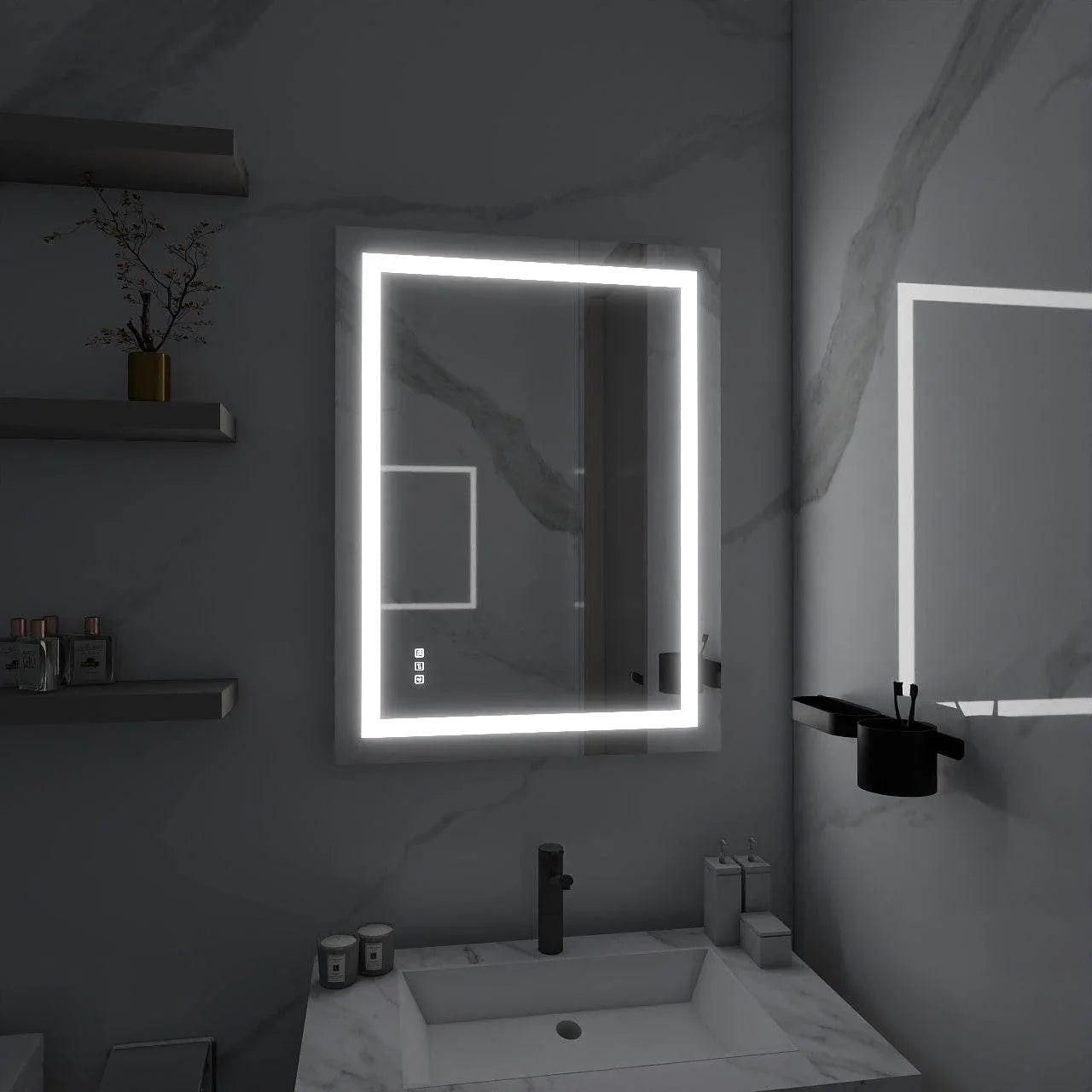 Mariana Rectangular LED Bathroom Mirror Dimmer