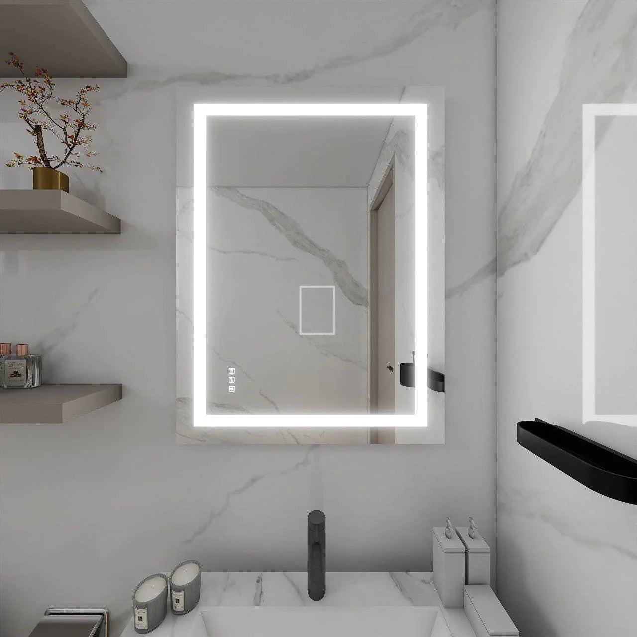 Mariana Rectangular LED Bathroom Mirror Dimmer