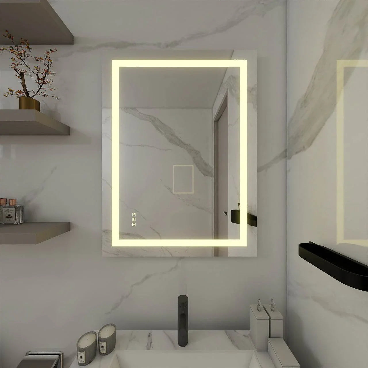 Mariana Rectangular LED Bathroom Mirror Dimmer