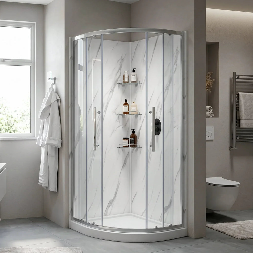 Monaco Round Brushed Nickel Shower Kit