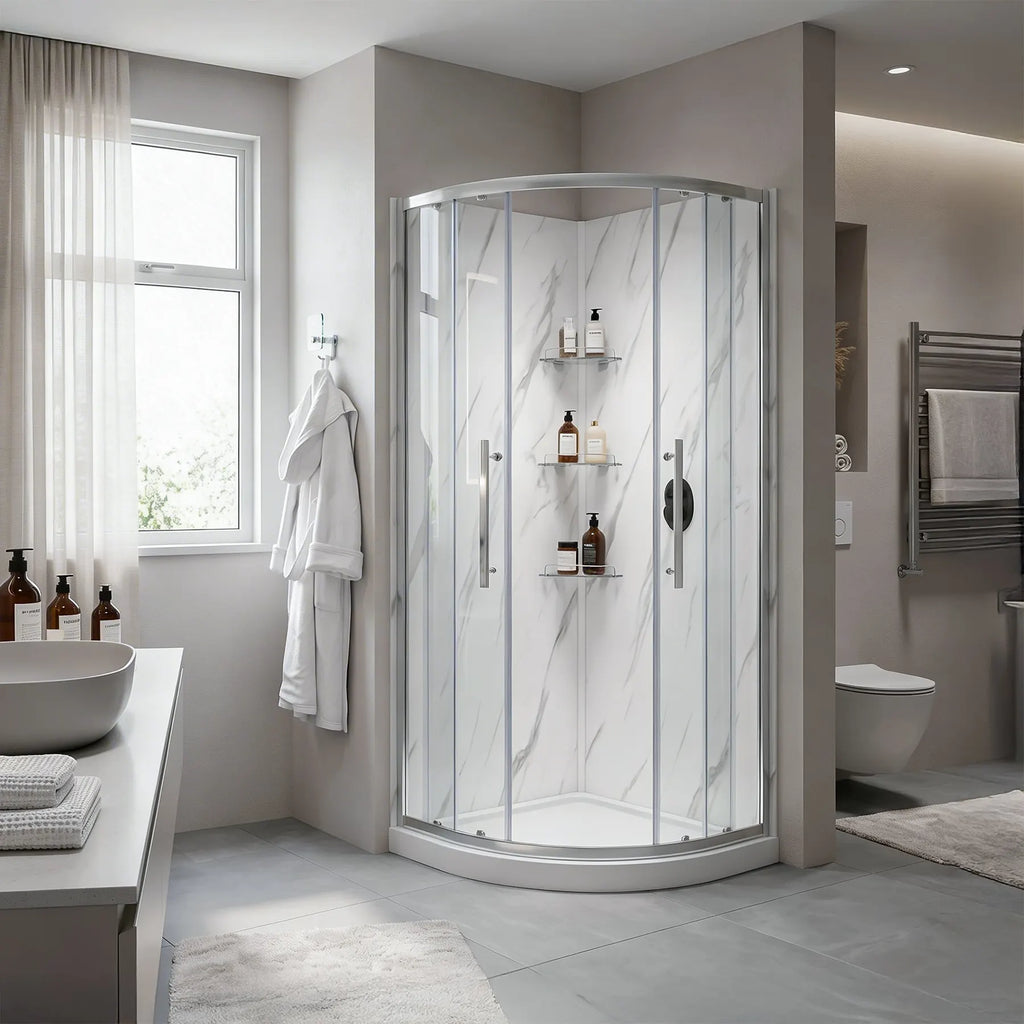 Monaco Round Brushed Nickel Shower Kit