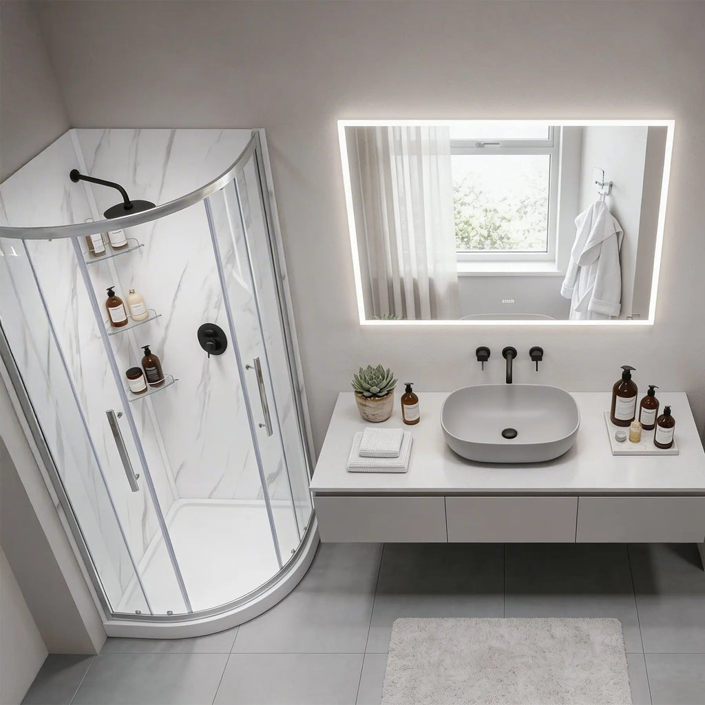 Monaco Round Brushed Nickel Shower Kit