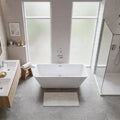White Fluted Freestanding Acrylic Bathtub