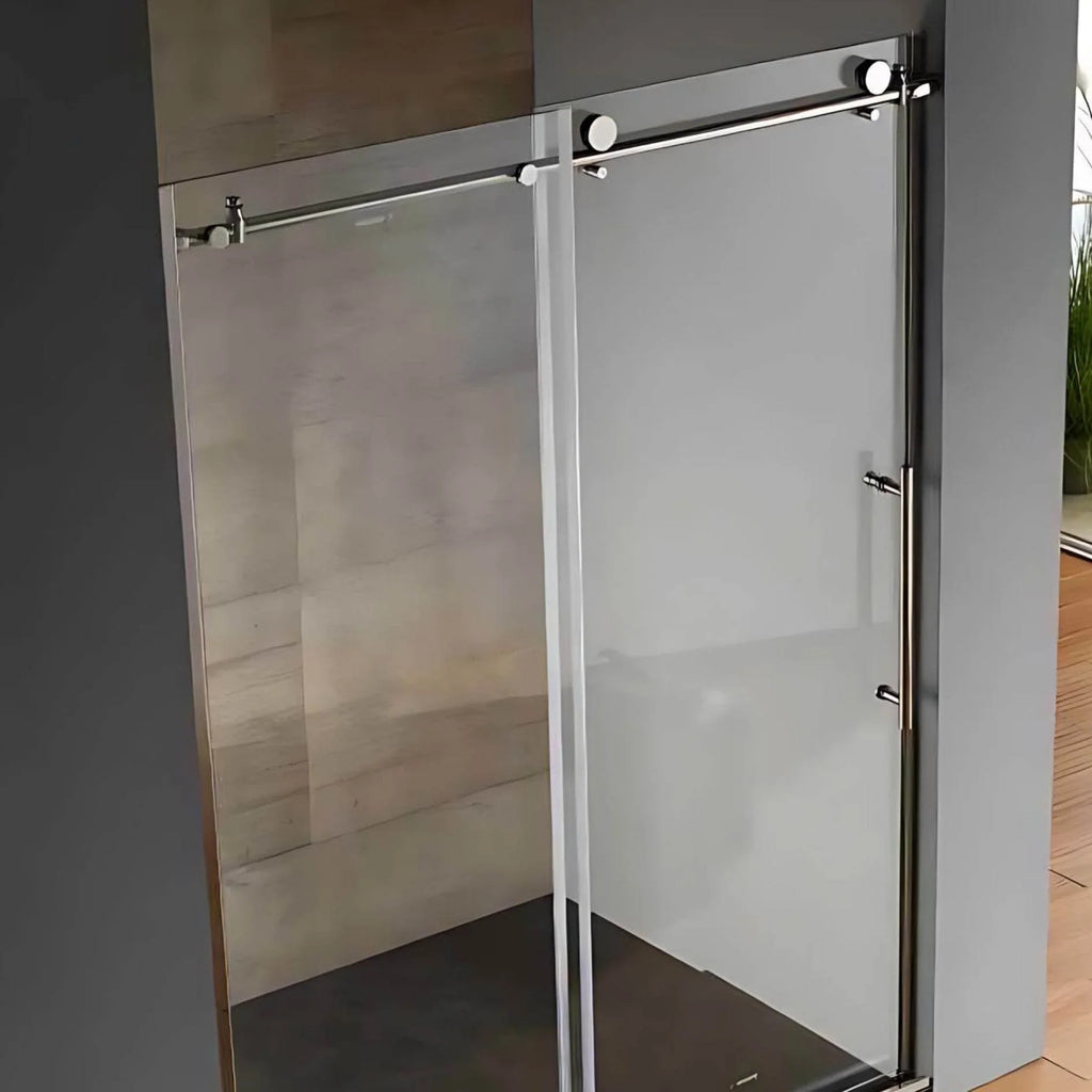Shower Door In Bright Chrome With Clear Glass