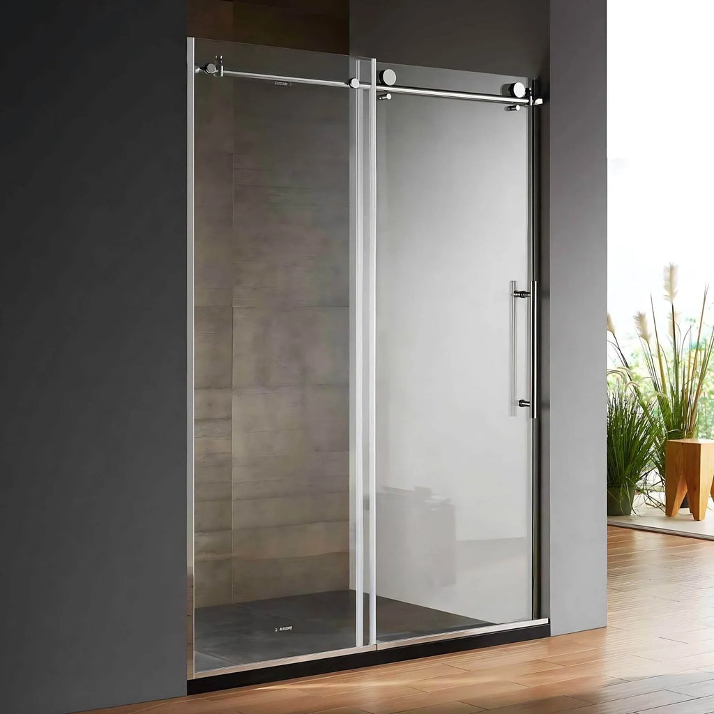 Shower Door In Bright Chrome With Clear Glass
