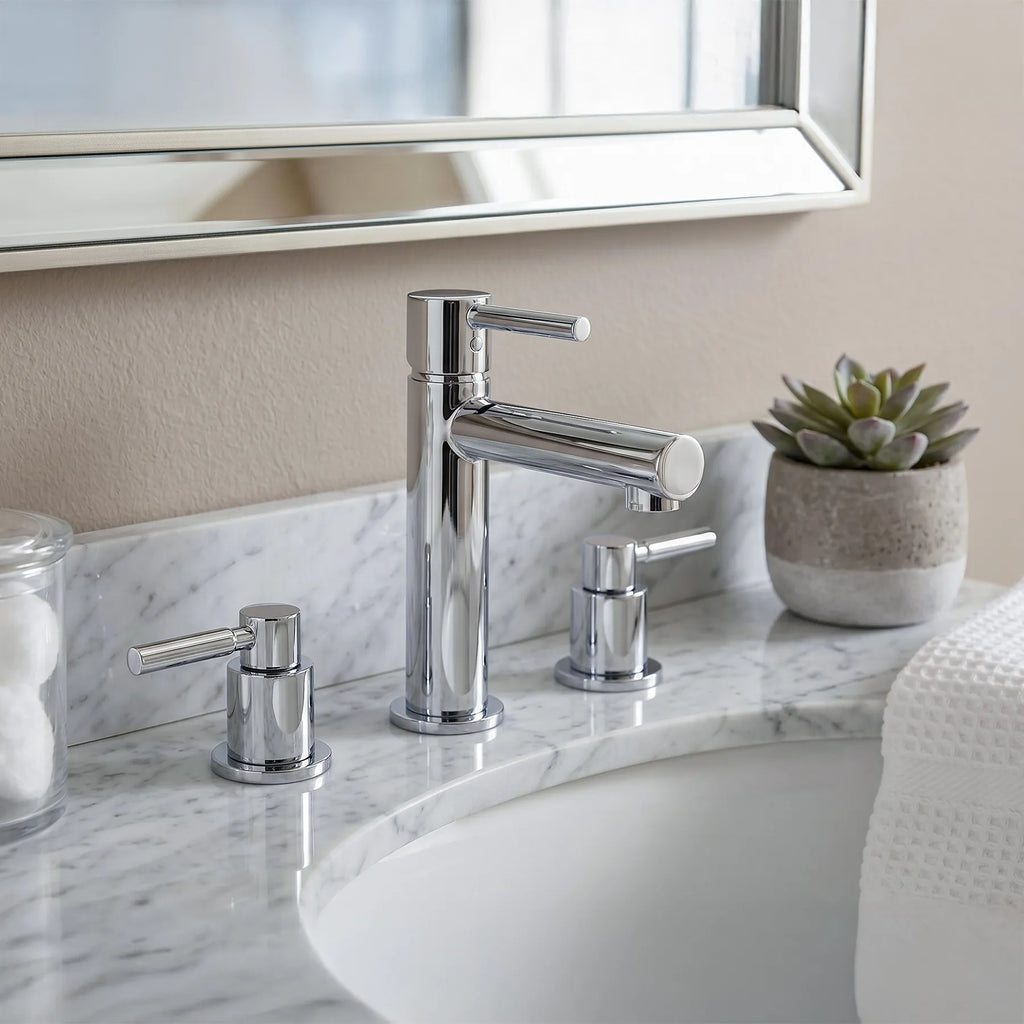Bathroom Vanity in White with Solid Wood