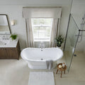 Pedestal Bathtub in White