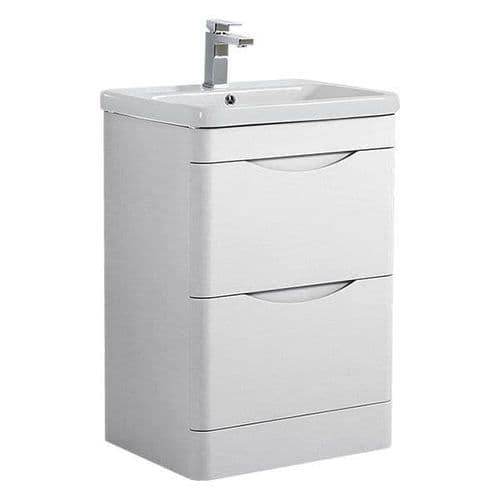 Stockholm Bathroom Vanity in White with Ceramic Vanity Top