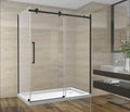 Corner Sliding Shower Door with Matte Black